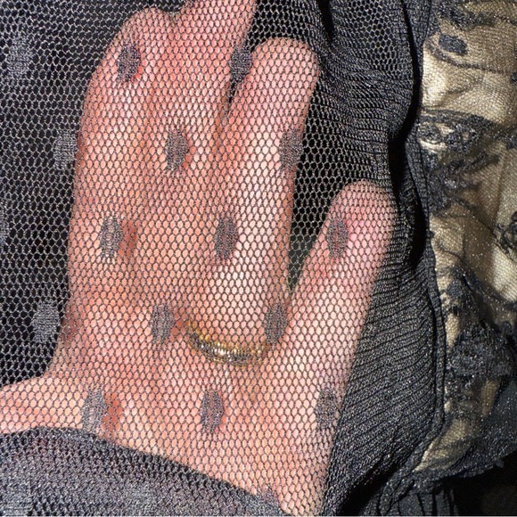 Seductive Wear by Cinema Etoile Cream Black Lace Chemise Babydoll Large Coquette - Picture 7 of 14